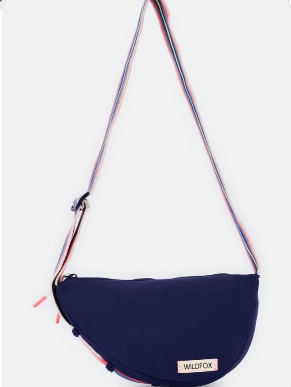 Wildfox 💋 Half-Moon Crossbody with Rainbow Stripe Strap
